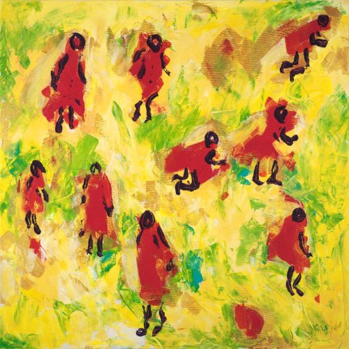 Gatherers, 48x48, $8,200